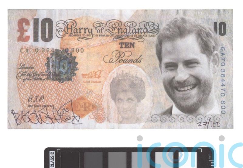 Exhibition of defaced currencies will include Harry and Meghan banknote