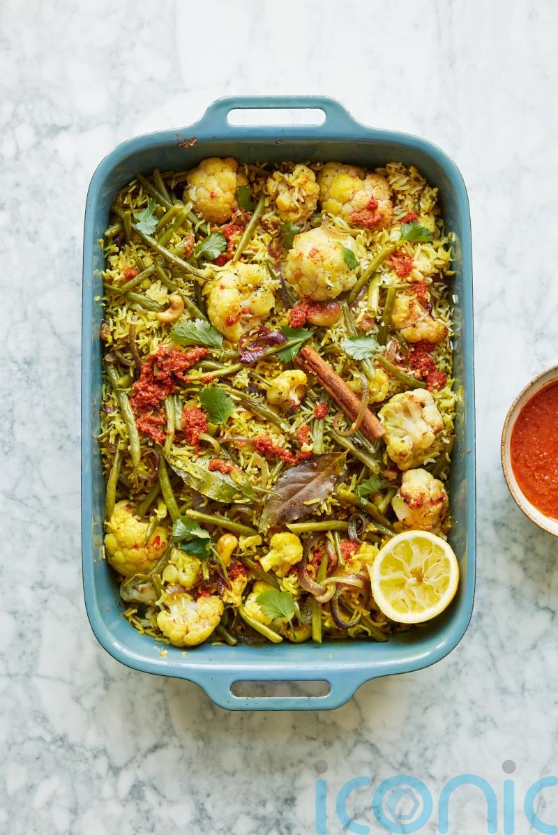 Ella Mills’ cauliflower and cashew pilaf tray bake recipe