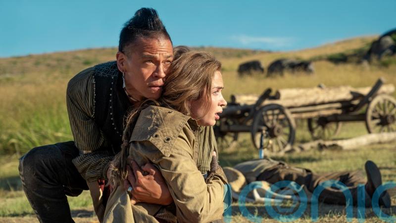 First glimpse of Emily Blunt and Chaske Spencer in new BBC western drama