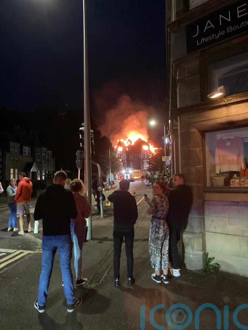Derelict Fife hotel destroyed by fire