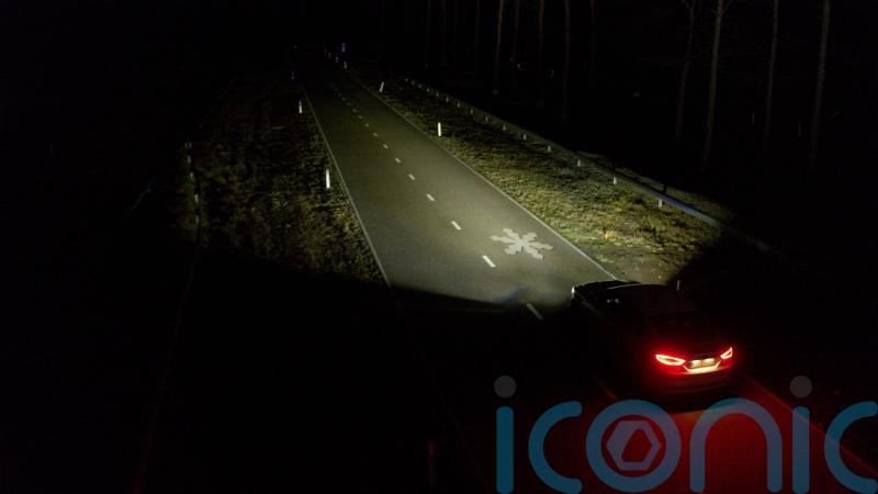 Ford trials new headlight technology that can project signs onto the road ahead