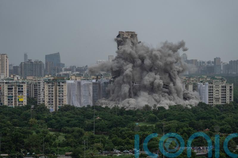 Two high-rise blocks in India demolished for violating building laws
