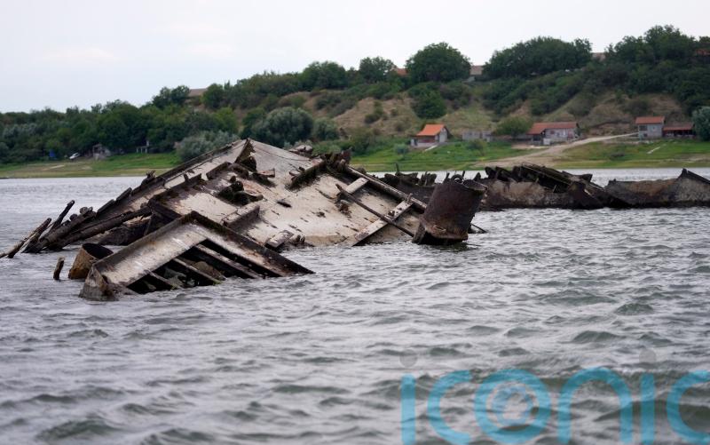 Danube drought reveals Second World War German battleships