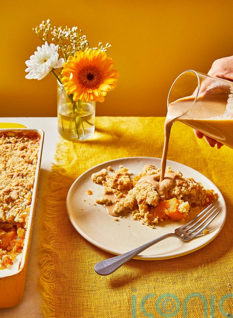 Philli Armitage-Mattin’s mango crumble with chai custard recipe