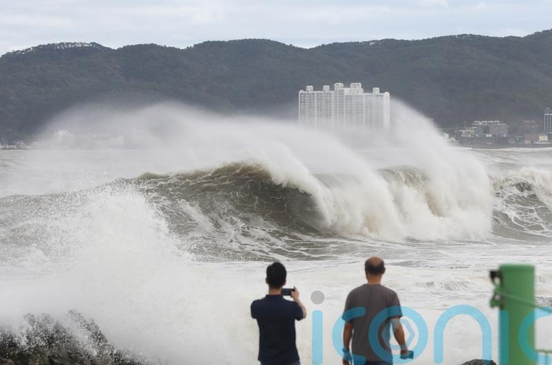 Typhoon batters South Korea with 3ft of rain and damaging winds