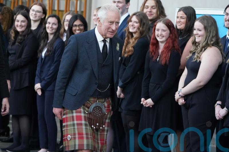Young Scots share pride of performing guard of honour for King