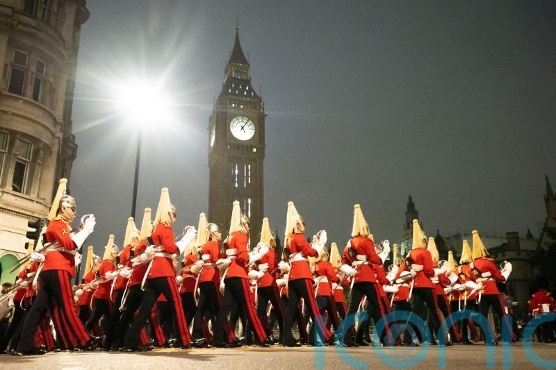 Troops stage early-morning rehearsal for Queen’s coffin procession in London