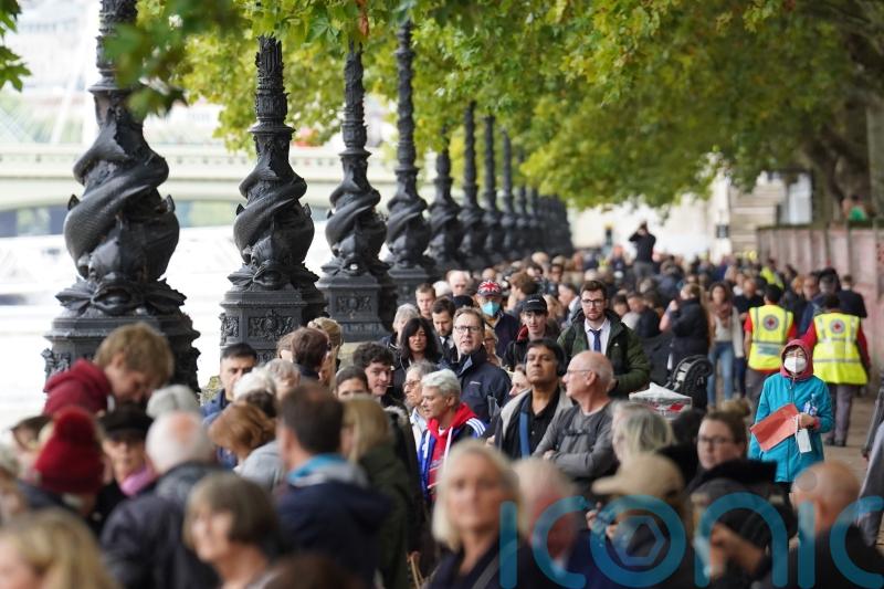 Spirits high among those waiting to see the Queen lying in state