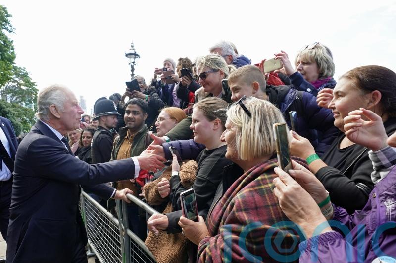 King and Prince of Wales greet mourners in queue for Queen’s lying in state