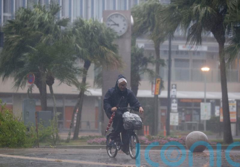 Powerful typhoon pounds southern Japan