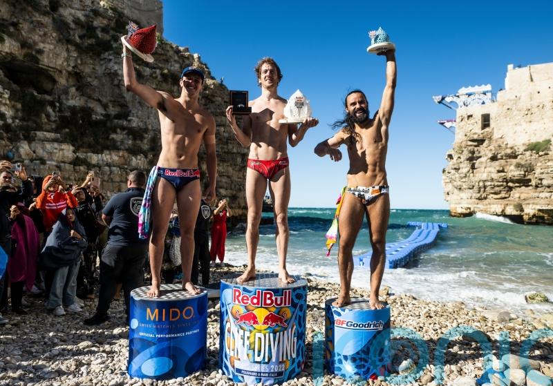 Briton ‘on top of the world’ to come second in global cliff diving event