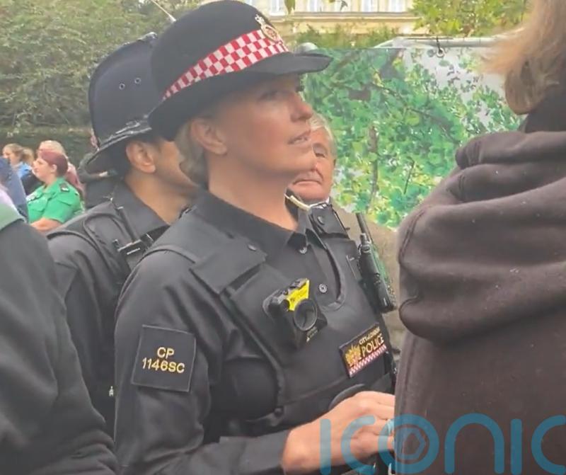 Penny Lancaster takes to the streets to police Queen’s funeral procession