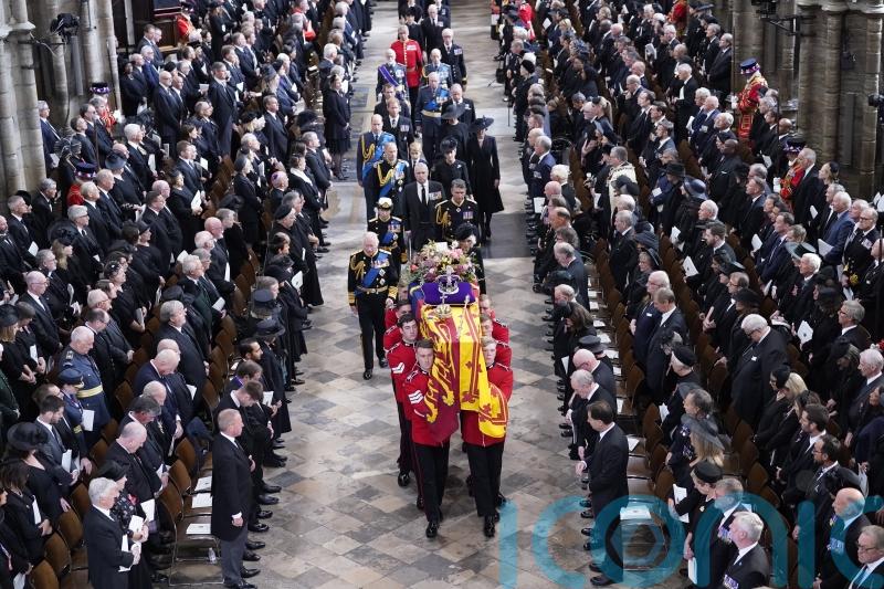 George and Charlotte walk behind coffin as they say goodbye to beloved ‘Gan Gan’