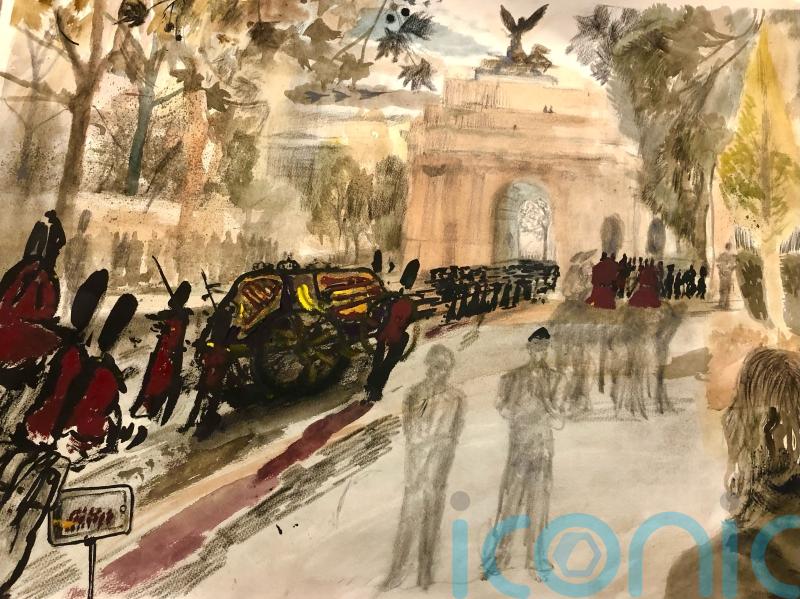 Artist behind portrait of Queen paints her funeral procession