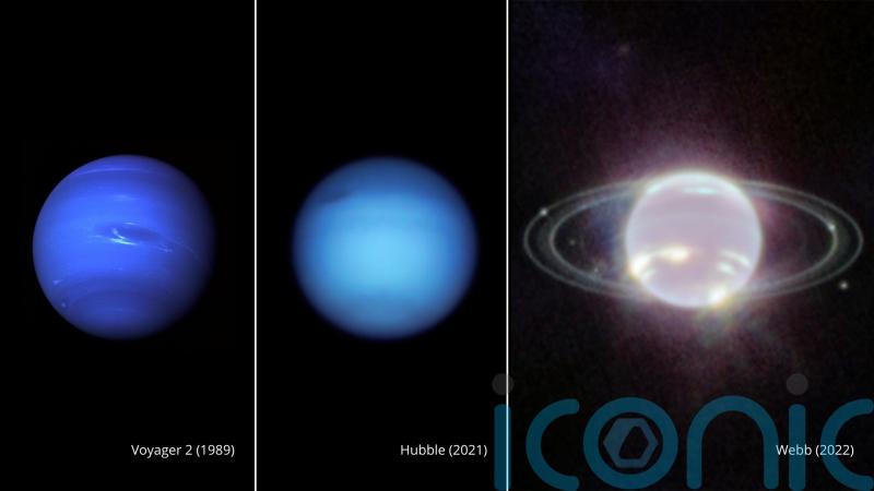 Neptune and rings shine in photos from new space telescope