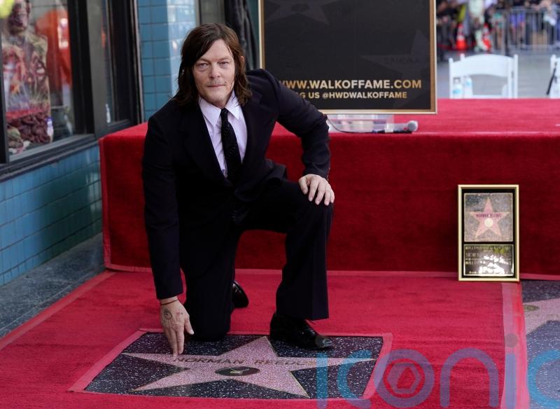Norman Reedus pays tribute to ‘beautiful family’ at Walk Of Fame star ceremony