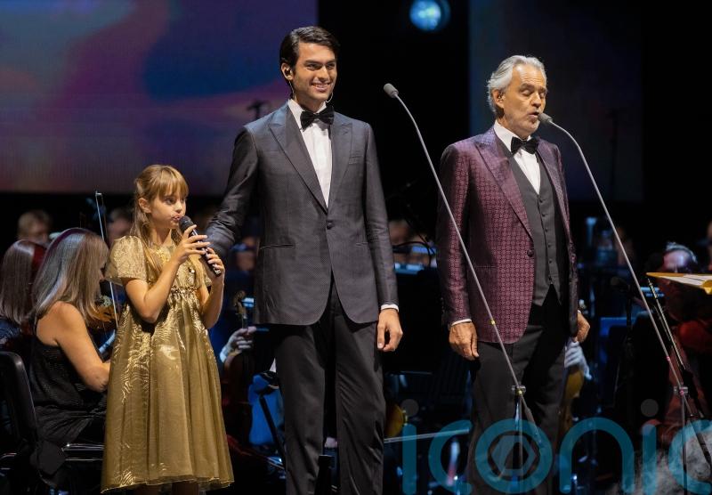 Andrea Bocelli performs alongside son and daughter at O2 Arena show