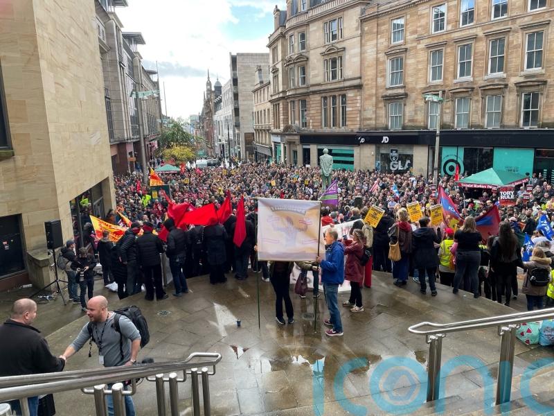 Thousands protest in Glasgow over rising cost of living
