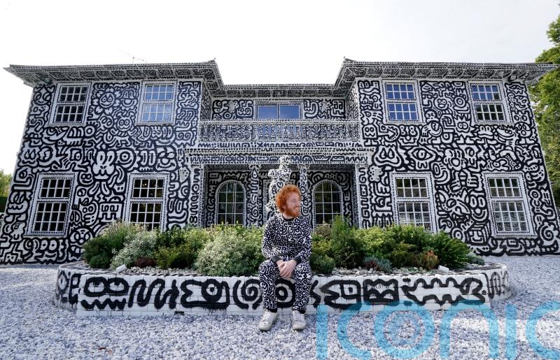 British artist Mr Doodle transforms Kent mansion with his hand-drawn doodles
