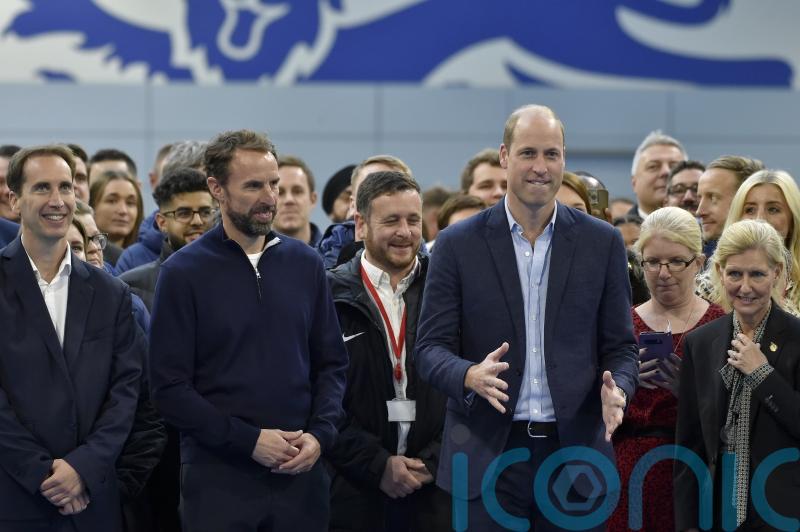 William meets Southgate ahead of World Cup campaign during football centre visit