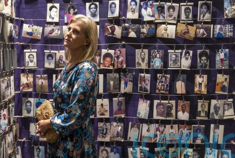 Sophie pays her respects to victims of Rwandan genocide