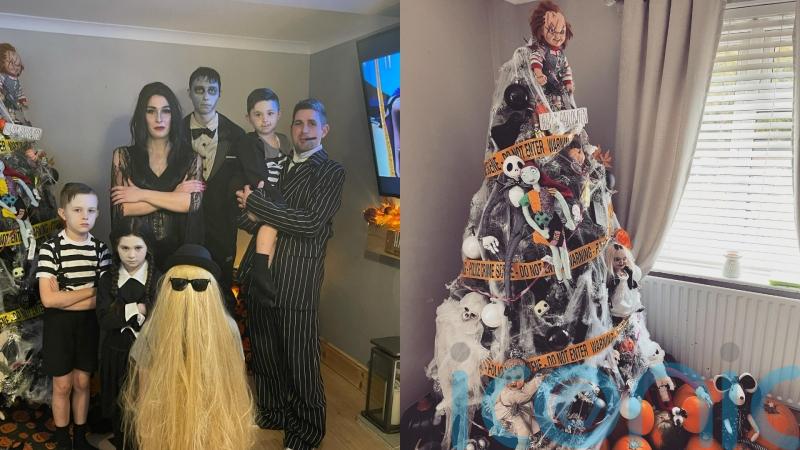 Meet the mum-of-five whose brood are the real-life Addams Family – and they celebrate Halloween for FOUR months a year