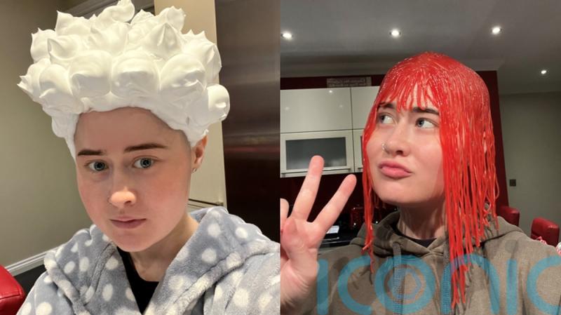 Bald TikTok star who beat stage 4 cancer shares ‘positivity’ with hairstyles made from strawberry laces and googly eyes
