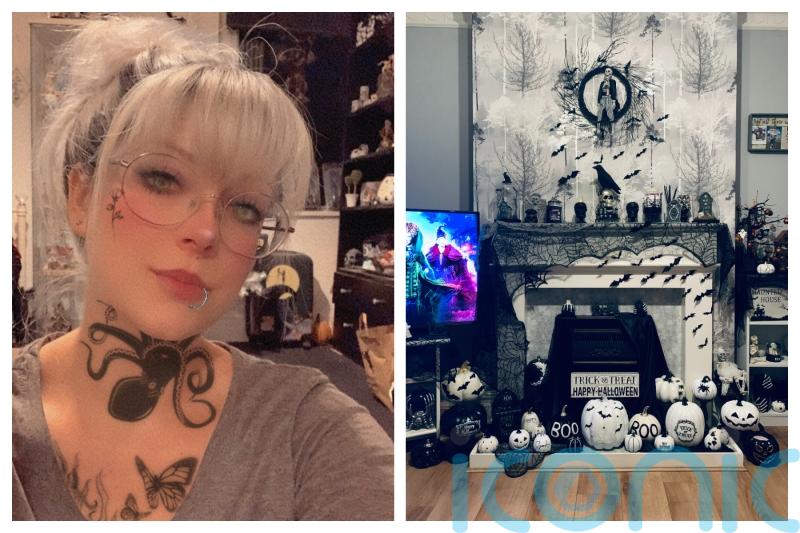 Woman ‘obsessed’ with Nightmare Before Christmas spends £5,000 making her home creepy in black and white all year round