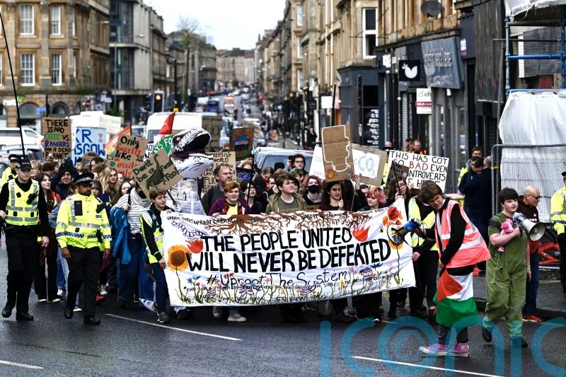 Climate activists stage march to condemn Cop26 ‘failure’