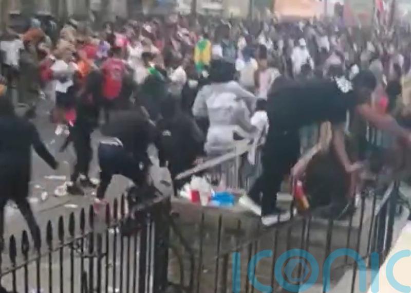 Footage shows woman being hit with gas canister at Notting Hill Carnival
