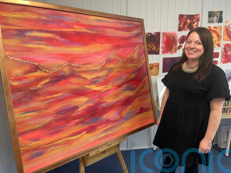 Artist finds &lsquo;healing journey&rsquo; in adding father&rsquo;s ashes to landscape painting