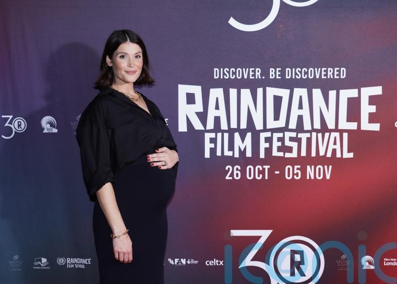 Gemma Arterton debuts baby bump on red carpet at Raindance Film Festival