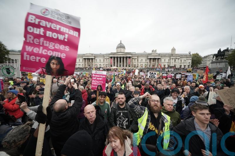 Thousands join central London protest to demand general election