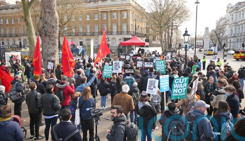 Thousands join austerity demonstration and call for general election