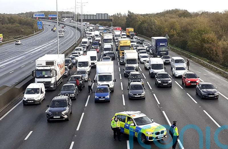 Sixteen arrested as Just Stop Oil protesters block M25 for second day