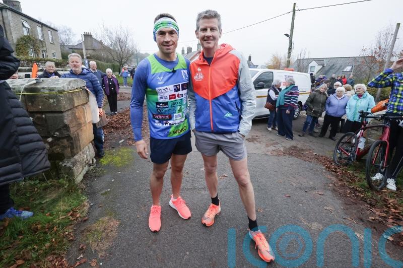 Kevin Sinfield joined by Steve Cram on second leg of Ultra 7 in 7 Challenge