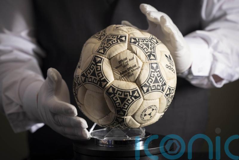 Diego Maradona’s ‘Hand of God’ ball sold at auction for £2million