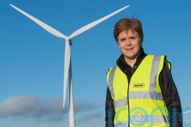 Sturgeon hails potential of renewables as tallest wind turbines linked to grid