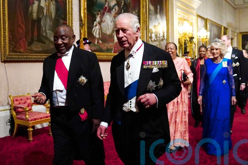 King pays tribute to late Queen and her ties with South Africa at state banquet