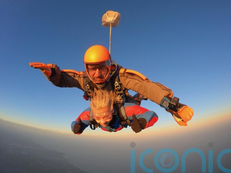 Grandma who lost her legs because of rare blood clot skydived 15,000 feet out of a plane to fund her independence