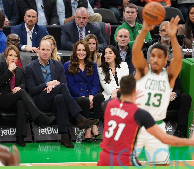 William and Kate sit courtside at NBA as race row overshadows Earthshot tour