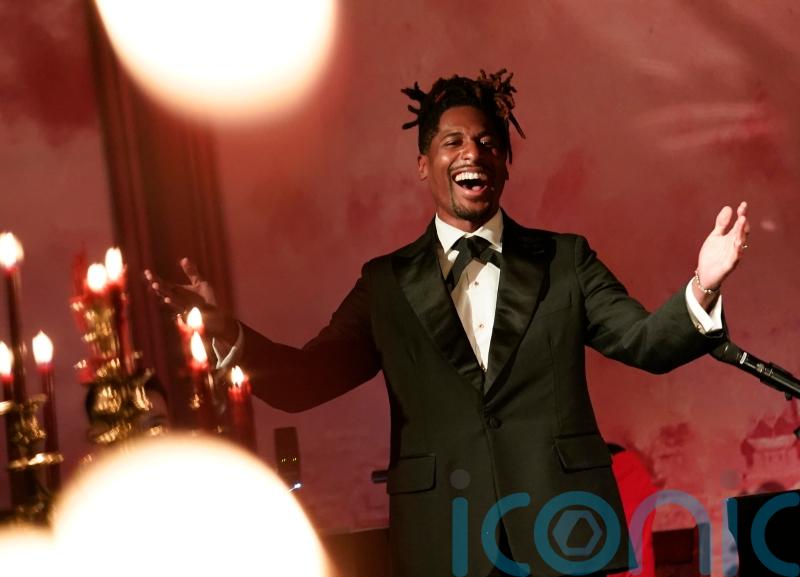 Jon Batiste performs at US President Joe Biden’s first state dinner