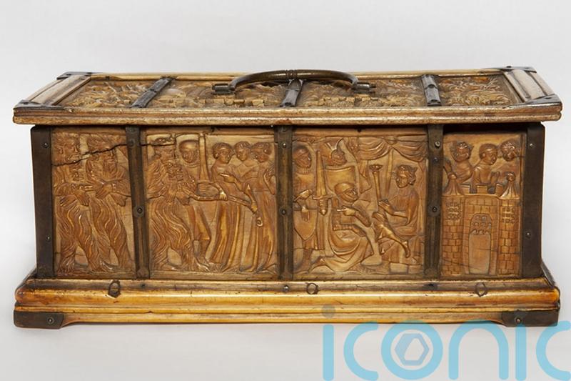Rare ivory casket adorned with medieval romantic scenes at risk of leaving UK