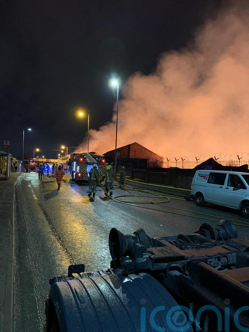 Major incident declared as 100 firefighters tackle blaze in derelict factories