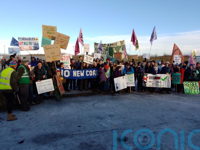 Protesters urge end to new coal mine plans in Cumbria