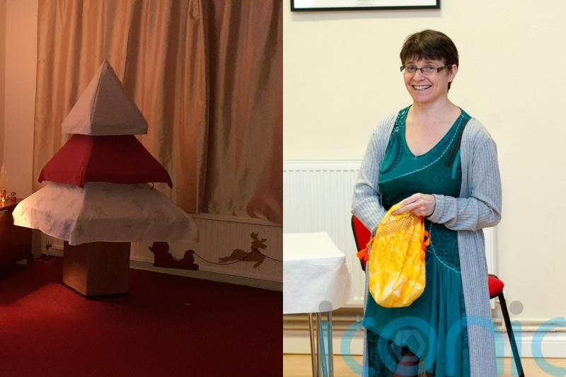 Mum-of-two makes Christmas tree and all other festive decorations out of cardboard