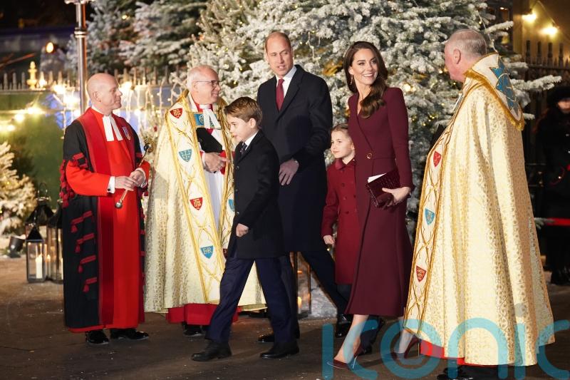 Kate jokes about her singing as royal family out in force at carol service