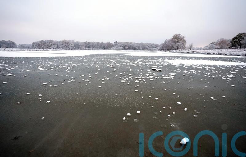Emergency service taking calls about children playing on frozen ponds and lakes