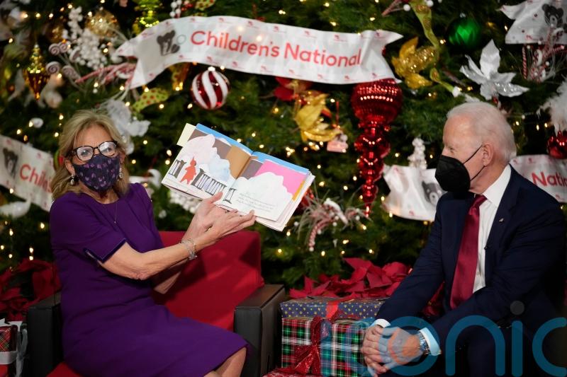 Joe and Jill Biden make Christmas visit to children in Washington DC hospital