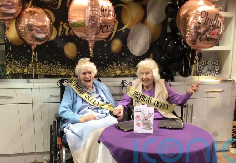 Care home centenarians enjoy festive birthdays and advise fresh air and laughter